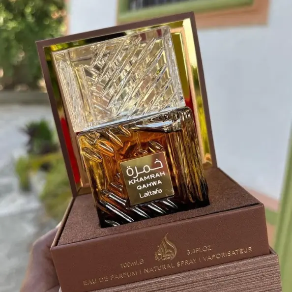 Lattafa Khamrah Qahwa perfume bottle