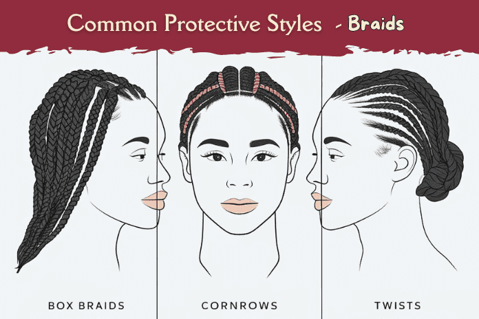 protective braid hairstyling options